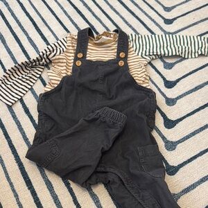 Kids Charcoal Overalls